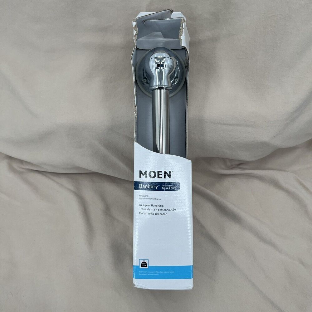 Moen Banbury Designer Hand Grip Chrome 9 inch Press & Mark Bathroom Accessories